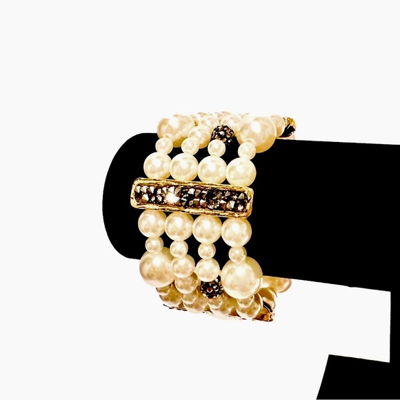 CHICO’s Pearl & Druzy Quartz Party Bracelet NWT​ - Picture 5 of 8